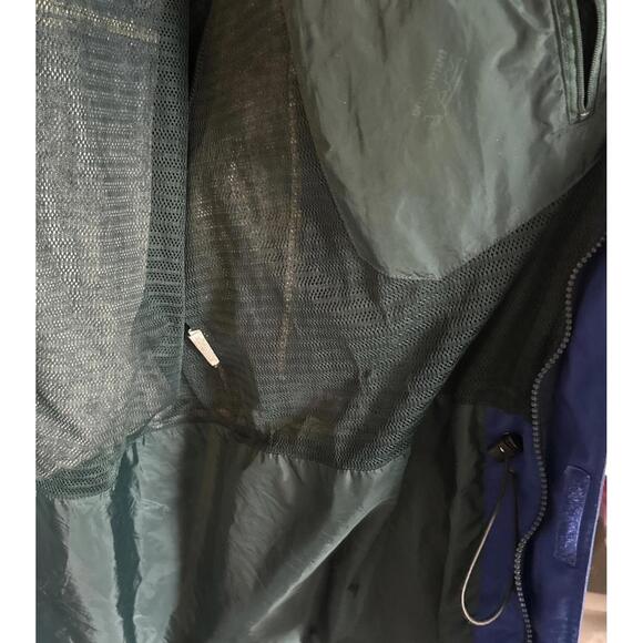 Patagonia Unisex Super Pluma Jacket Blue/Green Vintage XXL Rain Wind Hiking NICE - Picture 4 of 9